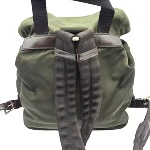 Prada | Bags | Authentic Prada Green Backpack Rucksack Nylon  display picture 3